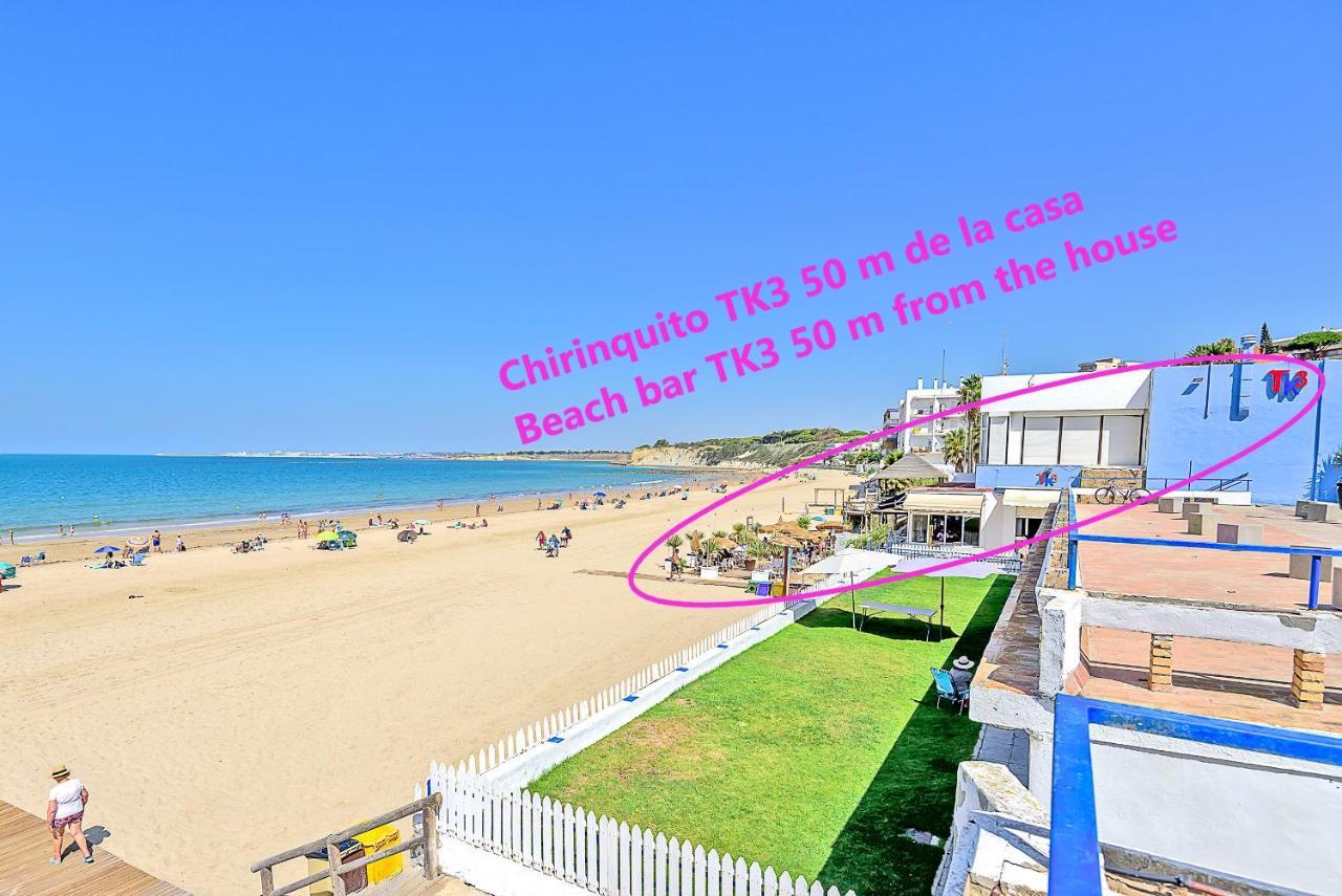 Ocean Sunset Beachfront House With Terraces El Puerto de Santa Maria Bagian luar foto