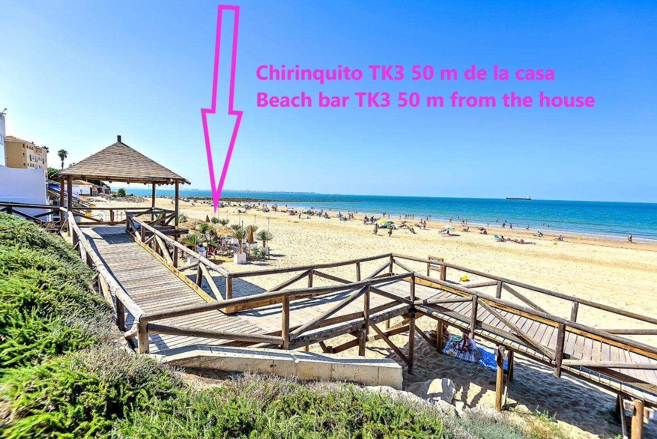 Ocean Sunset Beachfront House With Terraces El Puerto de Santa Maria Bagian luar foto